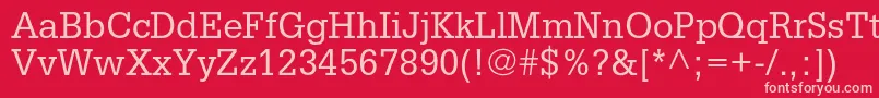 Fonte Glyphaltstd – fontes rosa em um fundo vermelho