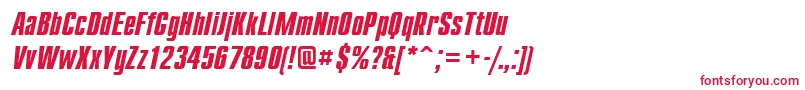 Шрифт CompactcttBolditalic – красные шрифты на белом фоне