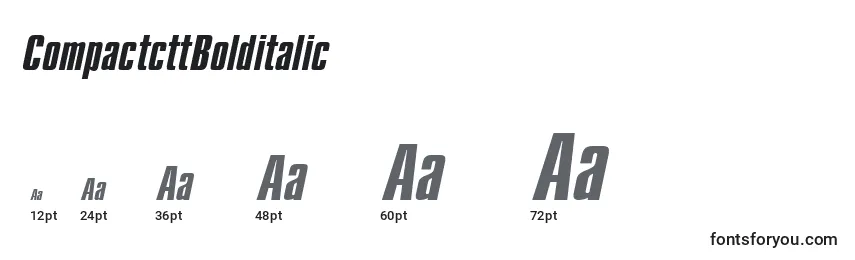 Tamanhos de fonte CompactcttBolditalic