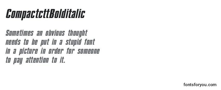 CompactcttBolditalic Font