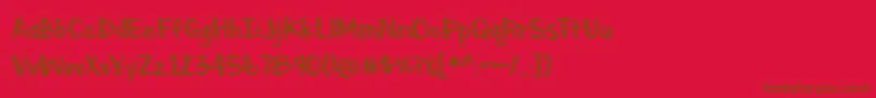 Police BmdAsparagusSprouts – polices brunes sur fond rouge