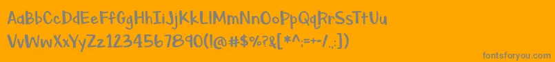 BmdAsparagusSprouts Font – Gray Fonts on Orange Background