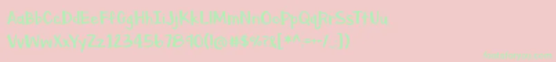 BmdAsparagusSprouts Font – Green Fonts on Pink Background