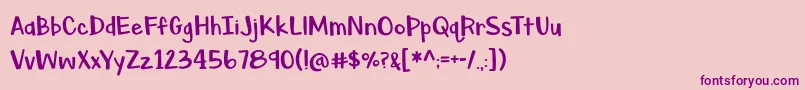 BmdAsparagusSprouts Font – Purple Fonts on Pink Background