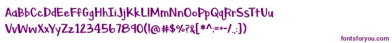 BmdAsparagusSprouts Font – Purple Fonts on White Background