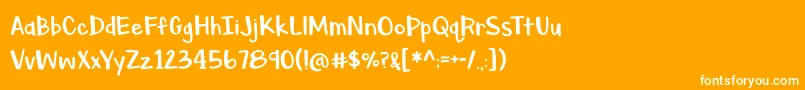 BmdAsparagusSprouts Font – White Fonts on Orange Background