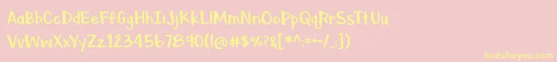 BmdAsparagusSprouts Font – Yellow Fonts on Pink Background