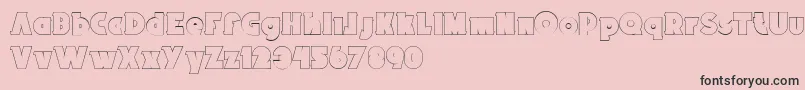 BrokenRecords33 Font – Black Fonts on Pink Background