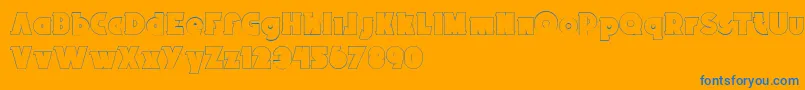 BrokenRecords33 Font – Blue Fonts on Orange Background