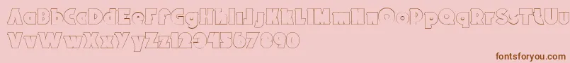 BrokenRecords33 Font – Brown Fonts on Pink Background