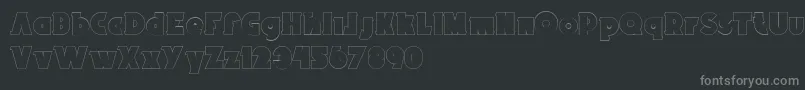 BrokenRecords33 Font – Gray Fonts on Black Background