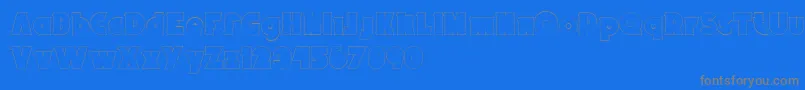 BrokenRecords33-Schriftart – Graue Schriften auf blauem Hintergrund