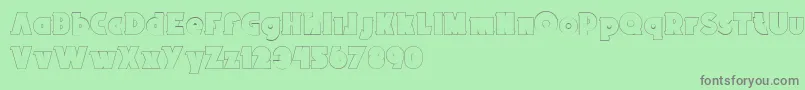 BrokenRecords33 Font – Gray Fonts on Green Background