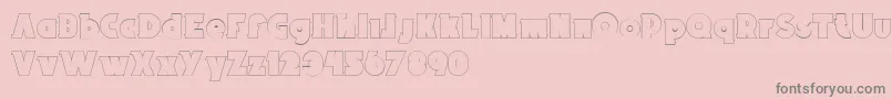 BrokenRecords33 Font – Gray Fonts on Pink Background