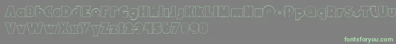 BrokenRecords33 Font – Green Fonts on Gray Background