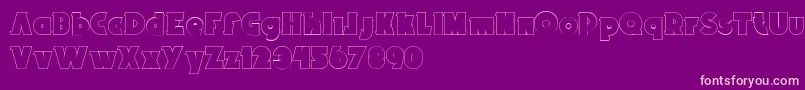 BrokenRecords33 Font – Pink Fonts on Purple Background