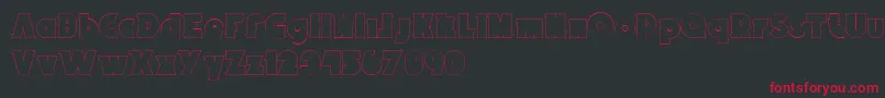 BrokenRecords33 Font – Red Fonts on Black Background