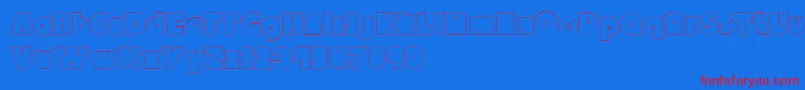 BrokenRecords33 Font – Red Fonts on Blue Background