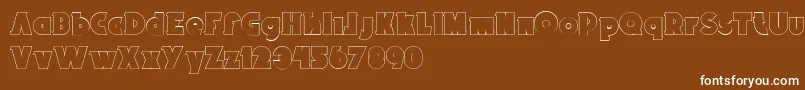 BrokenRecords33 Font – White Fonts on Brown Background