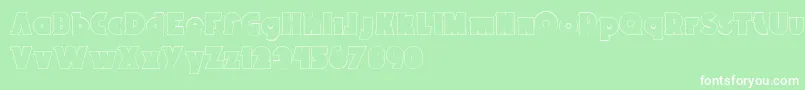 BrokenRecords33 Font – White Fonts on Green Background