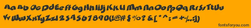 Satumt Font – Black Fonts on Orange Background