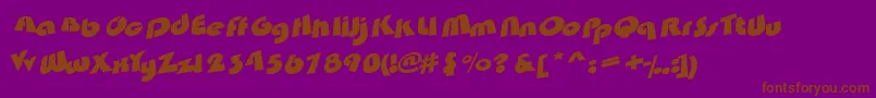 Satumt Font – Brown Fonts on Purple Background