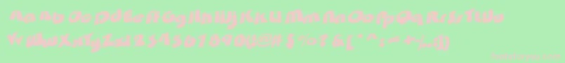 Satumt Font – Pink Fonts on Green Background