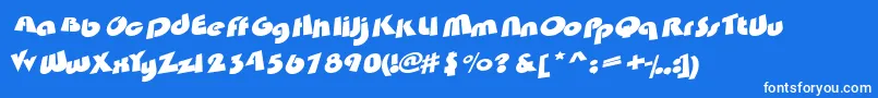 Satumt Font – White Fonts on Blue Background