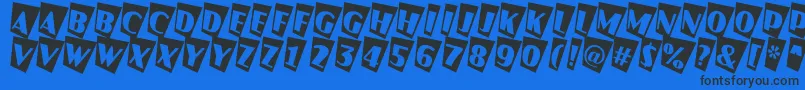 Czcionka AJaspercmtw – czarne czcionki na niebieskim tle