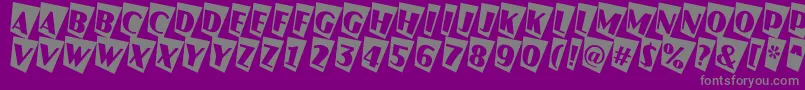 Czcionka AJaspercmtw – szare czcionki na fioletowym tle