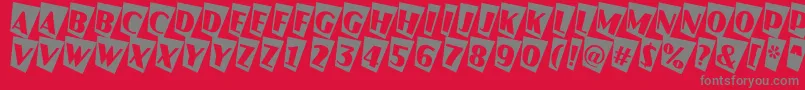 AJaspercmtw Font – Gray Fonts on Red Background