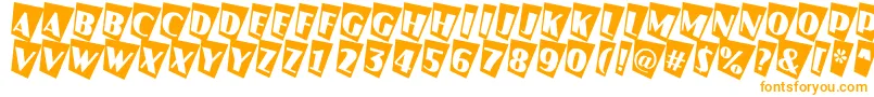 Czcionka AJaspercmtw – pomarańczowe czcionki na białym tle
