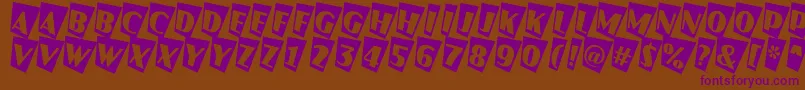 AJaspercmtw Font – Purple Fonts on Brown Background