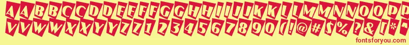 AJaspercmtw Font – Red Fonts on Yellow Background