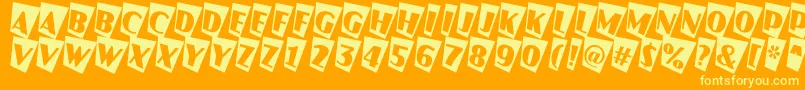 Czcionka AJaspercmtw – żółte czcionki na pomarańczowym tle