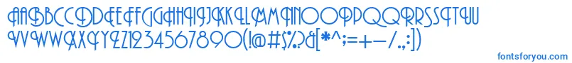 PromenadeRegular-fontti – siniset fontit valkoisella taustalla
