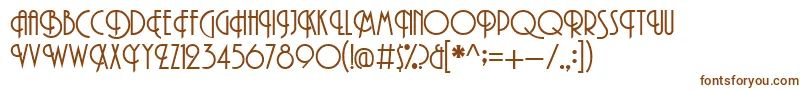 PromenadeRegular Font – Brown Fonts on White Background