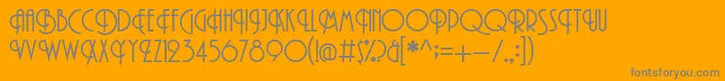 PromenadeRegular Font – Gray Fonts on Orange Background