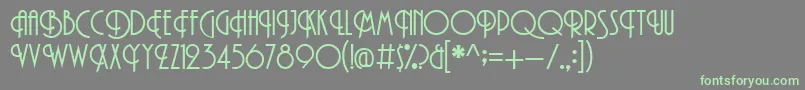 PromenadeRegular Font – Green Fonts on Gray Background