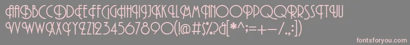 Шрифт PromenadeRegular – розовые шрифты на сером фоне