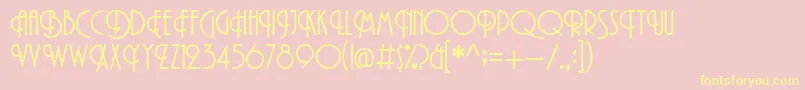 PromenadeRegular Font – Yellow Fonts on Pink Background