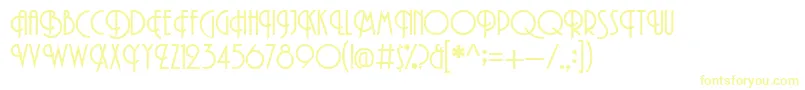 Шрифт PromenadeRegular – жёлтые шрифты на белом фоне