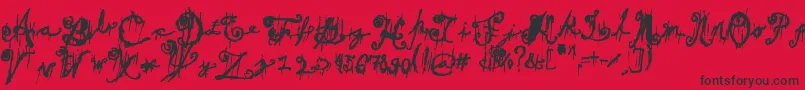 DarkTheater Font – Black Fonts on Red Background