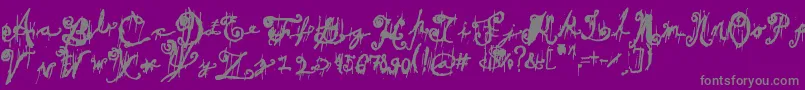 DarkTheater-Schriftart – Graue Schriften auf violettem Hintergrund