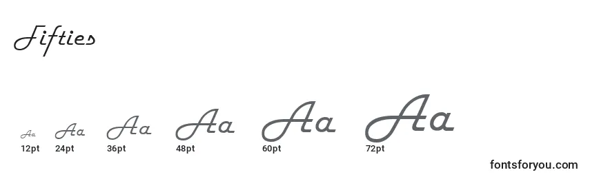 Fifties Font Sizes