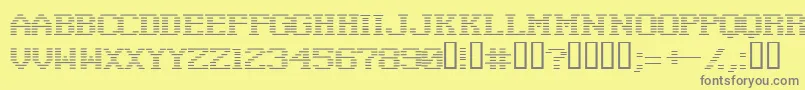 フォントNegat ffy – 黄色の背景に灰色の文字