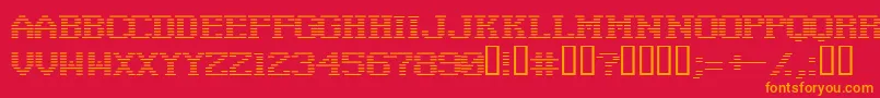 Czcionka Negat ffy – pomarańczowe czcionki na czerwonym tle
