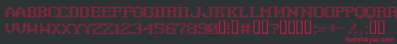 Negat ffy-Schriftart – Rote Schriften auf schwarzem Hintergrund