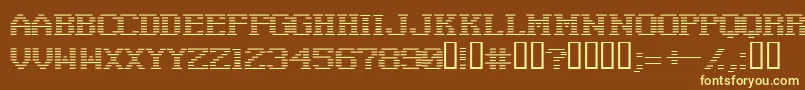 Czcionka Negat ffy – żółte czcionki na brązowym tle