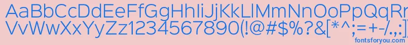 Sinkinsans300light Font – Blue Fonts on Pink Background